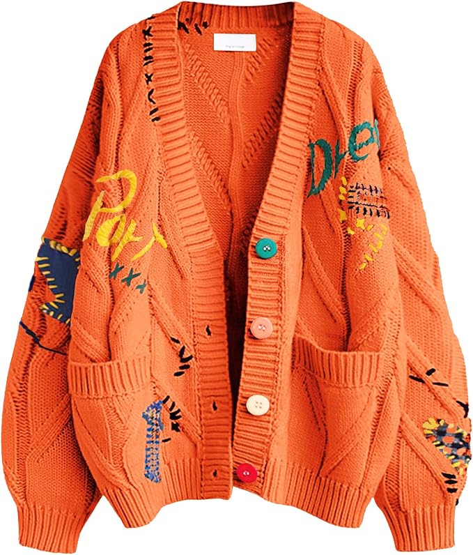 Cable Knit Sherpa V-Neck Cardigan Coat